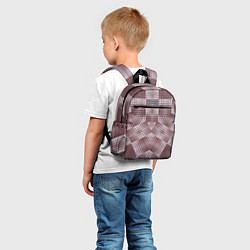 Детский рюкзак В коричневых тонах геометрический узор, цвет: 3D-принт — фото 2