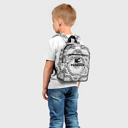 Детский рюкзак Parkour черно белый абстрактный узор, цвет: 3D-принт — фото 2