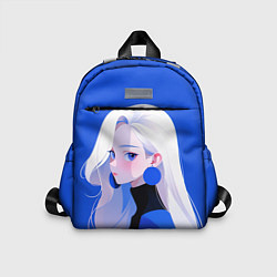 Детский рюкзак Аниме- девушка в синем, цвет: 3D-принт