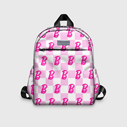 Детский рюкзак Розовая шашка и Барби, цвет: 3D-принт