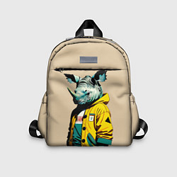 Детский рюкзак Dude rhino - urban style, цвет: 3D-принт