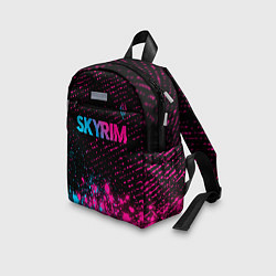Детский рюкзак Skyrim - neon gradient: символ сверху, цвет: 3D-принт — фото 2