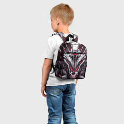 Детский рюкзак Красный кибер демон, цвет: 3D-принт — фото 2
