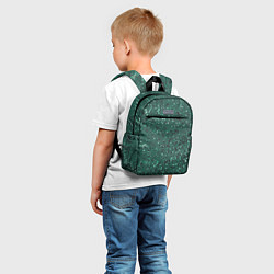 Детский рюкзак Текстура зелёный камень, цвет: 3D-принт — фото 2