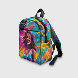 Детский рюкзак Девушка в буйстве красок, цвет: 3D-принт — фото 2