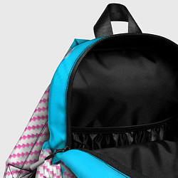 Детский рюкзак Fiat neon gradient style: надпись, символ, цвет: 3D-принт — фото 2
