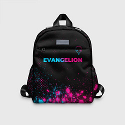 Детский рюкзак Evangelion - neon gradient: символ сверху, цвет: 3D-принт