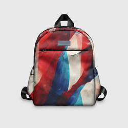 Детский рюкзак Абстракция в цветах флага РФ, цвет: 3D-принт