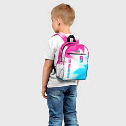 Детский рюкзак Rainbow Six neon gradient style: надпись, символ, цвет: 3D-принт — фото 2