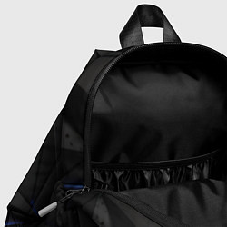Детский рюкзак Черные плиты с синим свечением, цвет: 3D-принт — фото 2