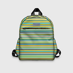 Детский рюкзак Горизонтальные разноцветные полосы, цвет: 3D-принт