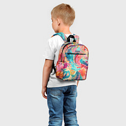 Детский рюкзак Акварельная абстракция, цвет: 3D-принт — фото 2