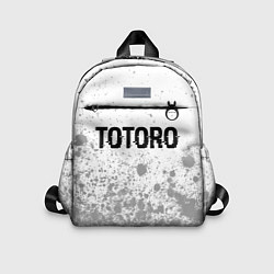Детский рюкзак Totoro glitch на светлом фоне: символ сверху, цвет: 3D-принт