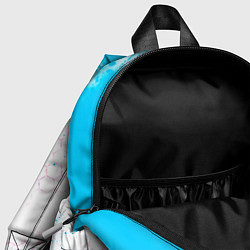 Детский рюкзак Sally Face neon gradient style: надпись, символ, цвет: 3D-принт — фото 2