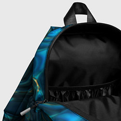 Детский рюкзак Абстракция плазма сине-голубой, цвет: 3D-принт — фото 2