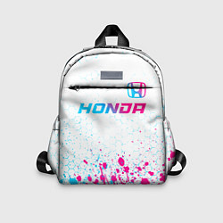 Детский рюкзак Honda neon gradient style: символ сверху, цвет: 3D-принт