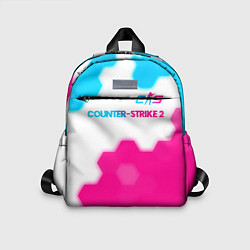 Детский рюкзак Counter-Strike 2 neon gradient style: символ сверх, цвет: 3D-принт