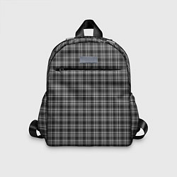 Детский рюкзак Черно-белая шотландка, цвет: 3D-принт