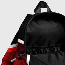 Детский рюкзак Кавасаки - красные волны, цвет: 3D-принт — фото 2