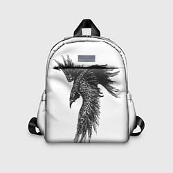 Детский рюкзак Чёрный ворон с рунами, цвет: 3D-принт