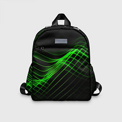 Детский рюкзак Зеленые яркие линии, цвет: 3D-принт