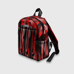 Детский рюкзак Пластик красно-черный, цвет: 3D-принт — фото 2