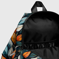 Детский рюкзак Узор из листьев поздняя осень, цвет: 3D-принт — фото 2