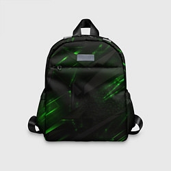 Детский рюкзак Dark black green abstract