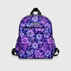Детский рюкзак Фиолетовые цветочки, цвет: 3D-принт
