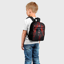 Детский рюкзак Девушка из аниме и красные печати, цвет: 3D-принт — фото 2