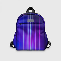 Детский рюкзак Neon glow - vaporwave - strips, цвет: 3D-принт