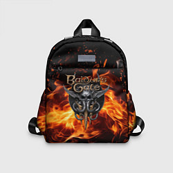 Детский рюкзак Baldurs Gate 3 fire logo, цвет: 3D-принт
