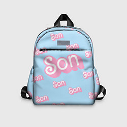 Детский рюкзак Сын - в стиле Барби: паттерн голубой