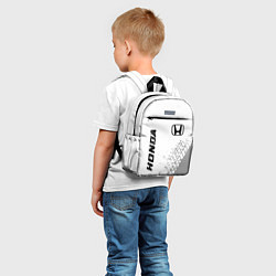 Детский рюкзак Honda speed на светлом фоне со следами шин: надпис, цвет: 3D-принт — фото 2
