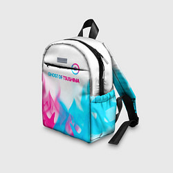 Детский рюкзак Ghost of Tsushima neon gradient style: символ свер, цвет: 3D-принт — фото 2