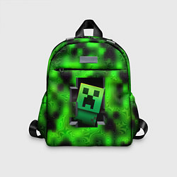 Детский рюкзак Токсичный крипер майнкрафт, цвет: 3D-принт