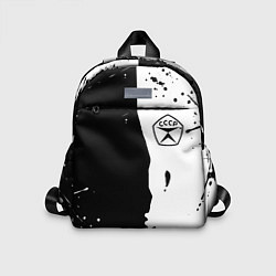 Детский рюкзак Ссср знак качества - краски брызг чёрно-белых, цвет: 3D-принт