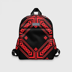 Детский рюкзак Национальный черный, цвет: 3D-принт
