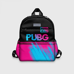 Детский рюкзак PUBG - neon gradient: символ сверху, цвет: 3D-принт