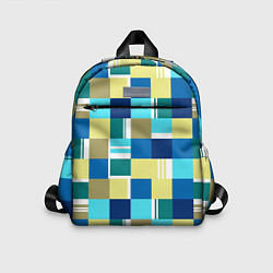 Детский рюкзак Ретро квадраты, цвет: 3D-принт