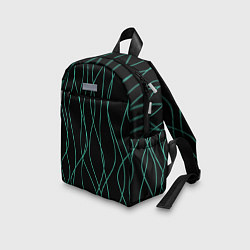 Детский рюкзак Чёрный с линиями, цвет: 3D-принт — фото 2