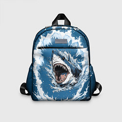 Детский рюкзак Морда акулы в воде, цвет: 3D-принт