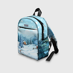 Детский рюкзак Новый год пейзаж, цвет: 3D-принт — фото 2