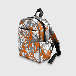 Детский рюкзак Абстракция серо-оранжевый, цвет: 3D-принт — фото 2