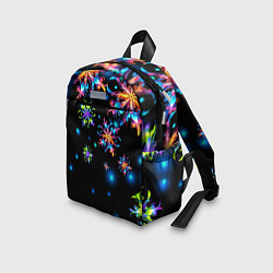 Детский рюкзак Неоновые снежинки - Новый год, цвет: 3D-принт — фото 2