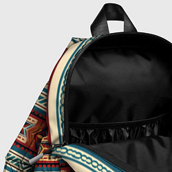 Детский рюкзак Этнический паттерн в горизонтальную полоску, цвет: 3D-принт — фото 2