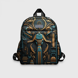 Детский рюкзак Орнамент в стиле египетской иероглифики, цвет: 3D-принт