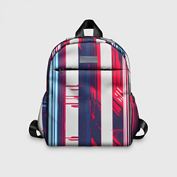 Детский рюкзак Киберпанк глитч синий и красный