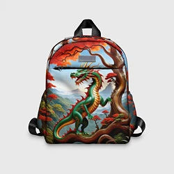 Детский рюкзак Зеленый деревянный дракон, цвет: 3D-принт
