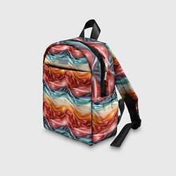 Детский рюкзак Разноцветные полосы текстура ткани, цвет: 3D-принт — фото 2